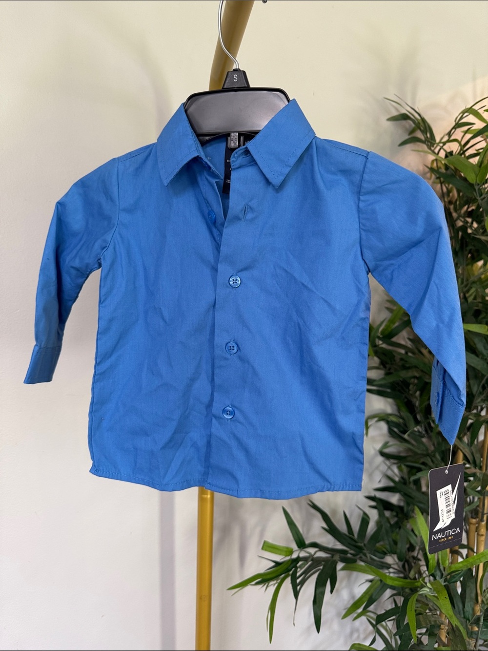 Nautica Bright Blue Boys' Long-Sleeve Button-Down Shirt